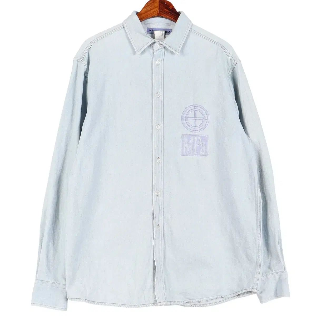 プラスチックプロダクト PLASTIC PRODUCT デニム シャツ S k843