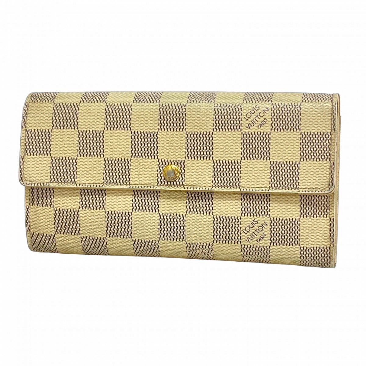 5oc2267-h ルイヴィトン 長財布 ダミエ アズール ポルトフォイユサラ N61735 ホワイト レディース