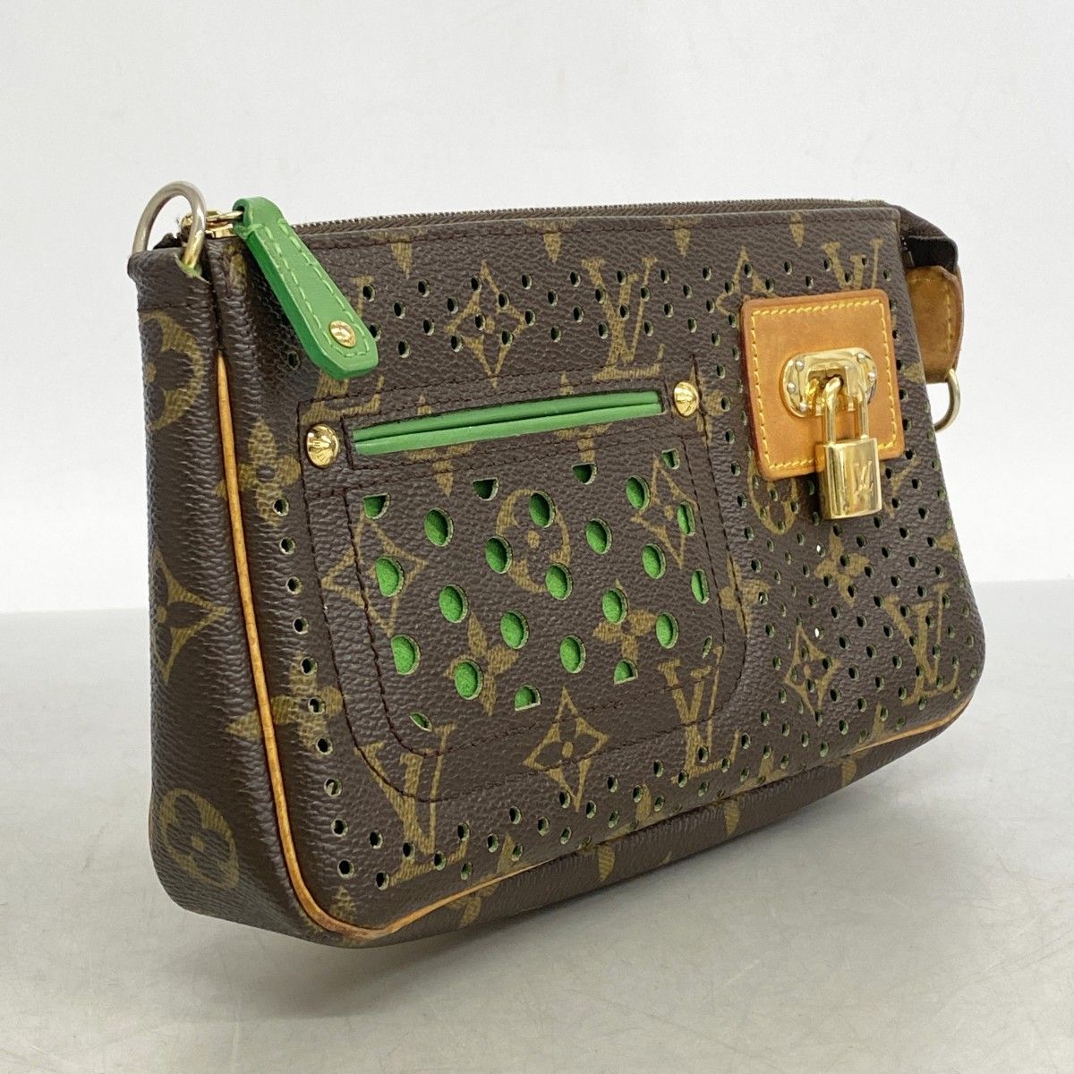 5oc2280 ルイヴィトン ポーチ モノグラム ペルフォ ポシェットアクセソワール M95184 ヴェール レディース