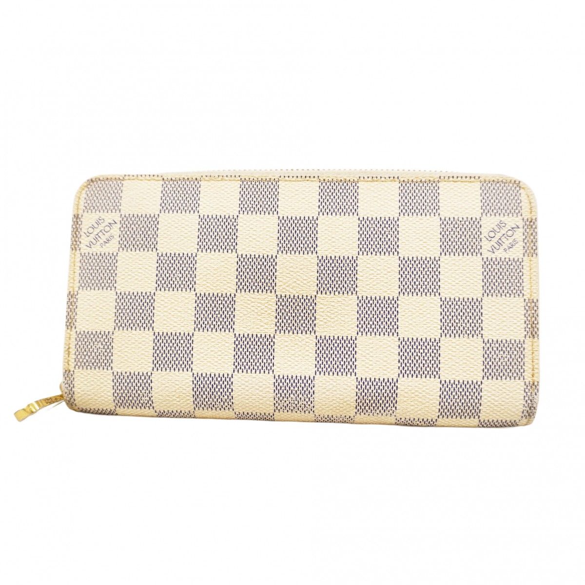 5oc2363 ルイヴィトン 長財布 ダミエ アズール ジッピーウォレット N60019 ホワイト レディース