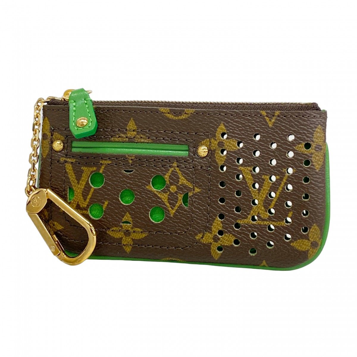 5oc2506 ルイヴィトン コインケース モノグラムペルフォ ポシェットクレ M95186 ヴェール レディース