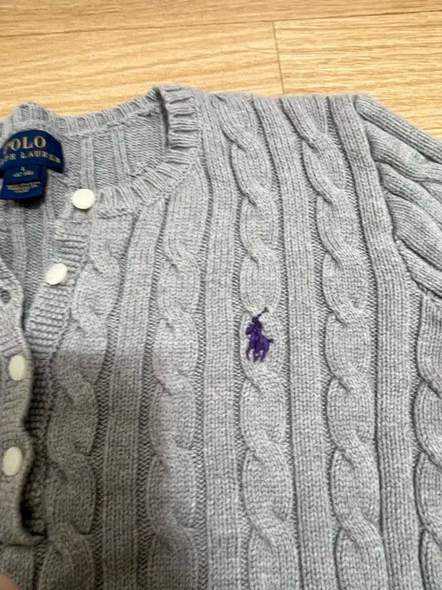 ポロラルフローレン ヴィンテージ ケーブルニット グレー