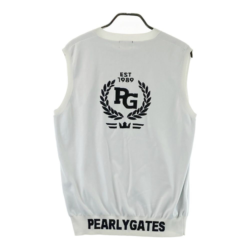 サイズ 6 PEARLY GATES パーリーゲイツ ニットベスト ホワイト系 ゴルフウェア メンズ ストスト