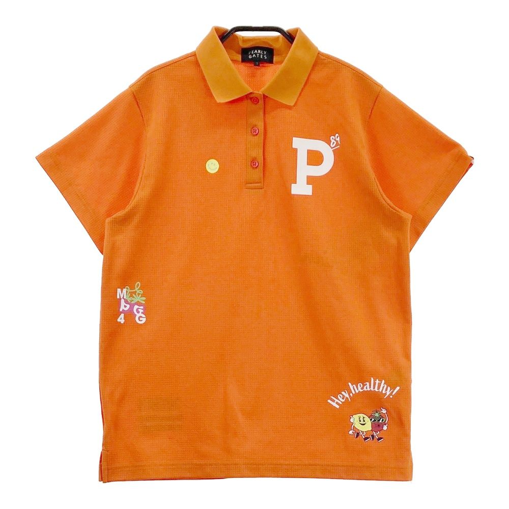 サイズ 1 PEARLY GATES パーリーゲイツ モデル 半袖ポロシャツ オレンジ系 240101517421 ゴルフウェア レディース ストスト