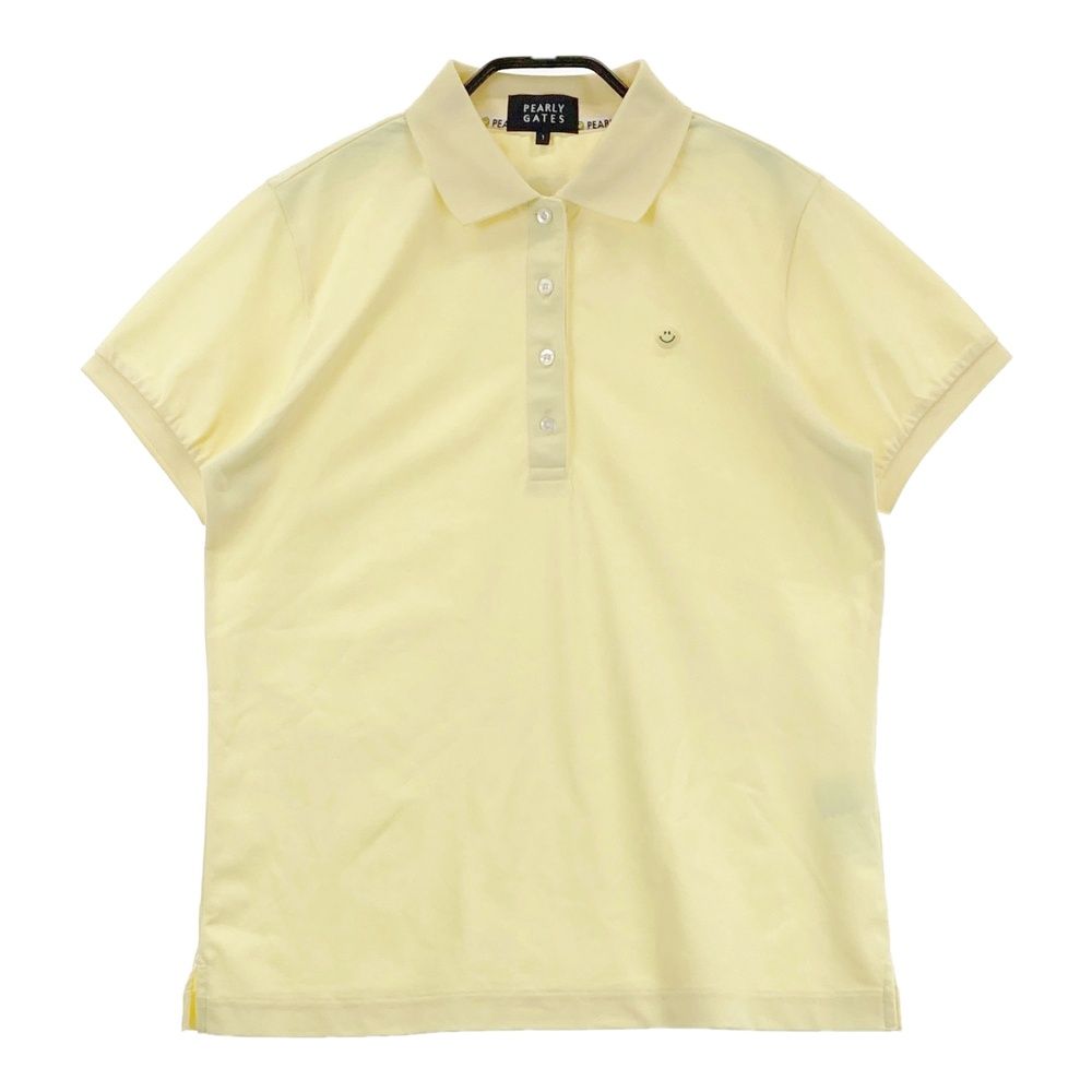 サイズ 1 PEARLY GATES パーリーゲイツ モデル 半袖ポロシャツ ニコちゃん イエロー系 240101523274 ゴルフウェア レディース ストスト