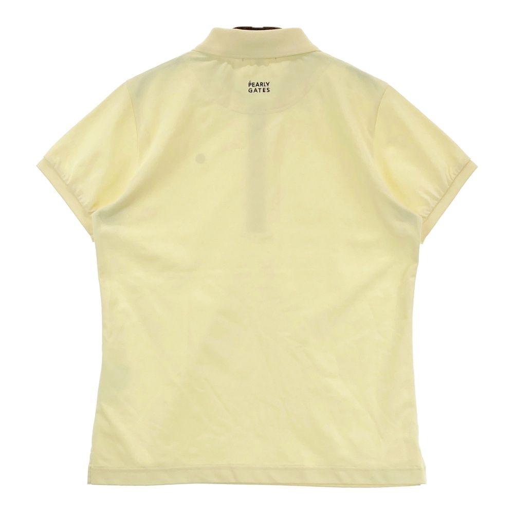 サイズ 1 PEARLY GATES パーリーゲイツ モデル 半袖ポロシャツ ニコちゃん イエロー系 ゴルフウェア レディース ストスト