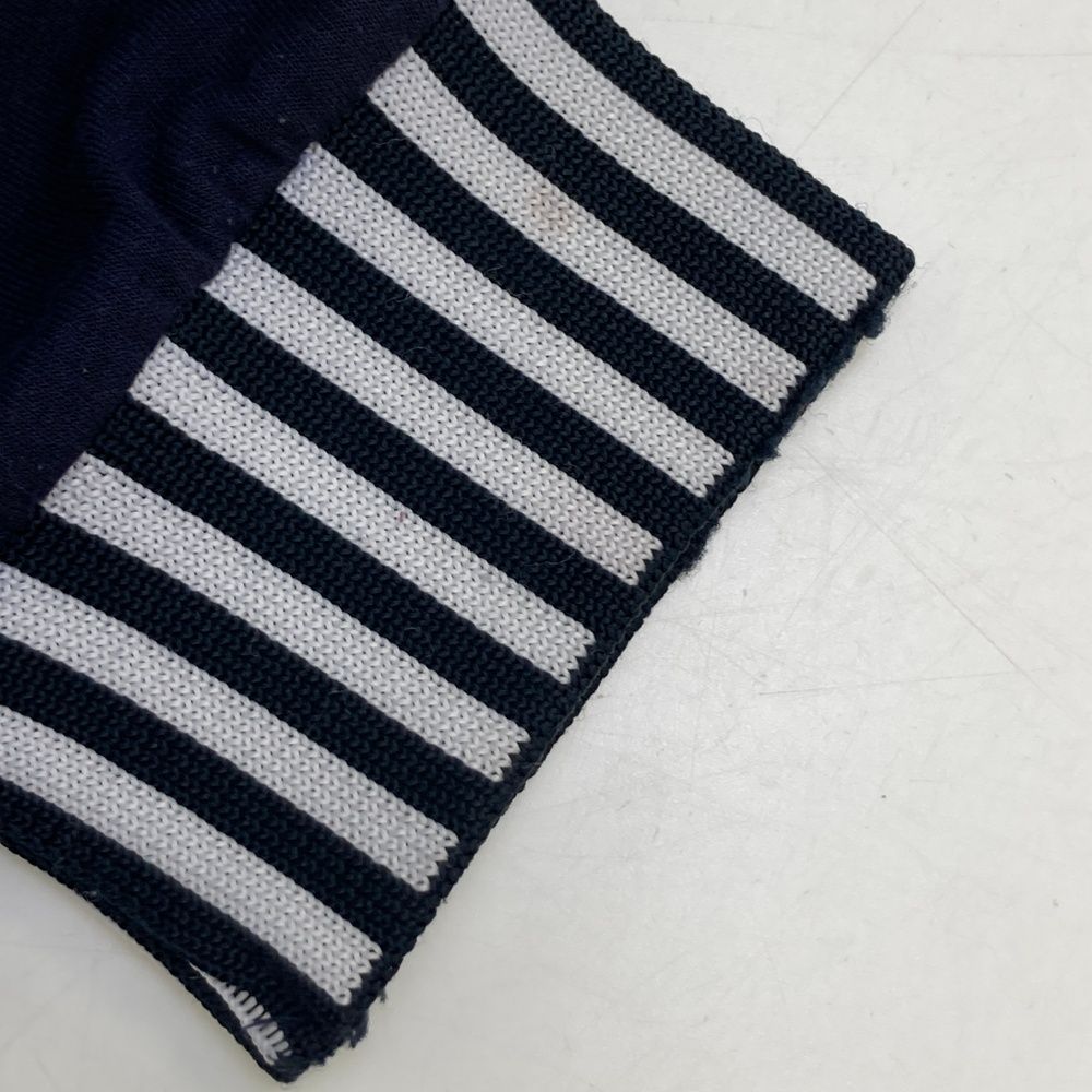 サイズ：M AND PER SE アンパスィ 長袖ポロシャツ ネイビー系