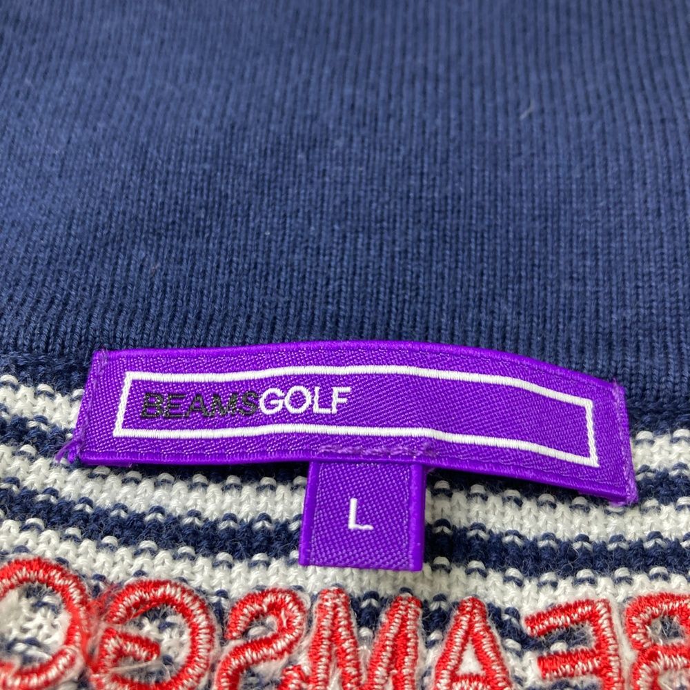 サイズ：L BEAMS GOLF ビームスゴルフ 襟付き 長袖ニットセーター
