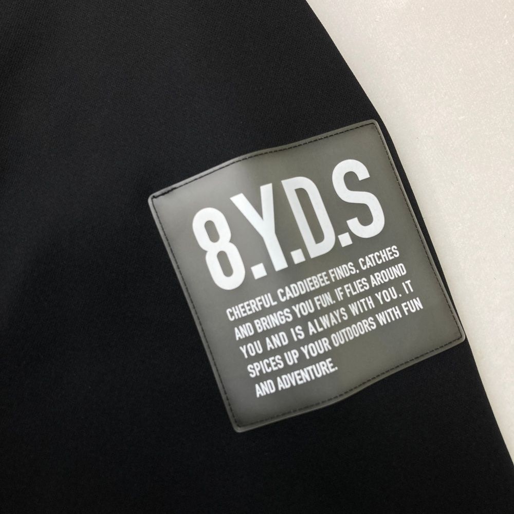  サイズ L 8 YARDS ハチヤーズ フード付 ジップジャケット ブラック系 ゴルフウェア レディース ストスト ジャケット レディースウェア