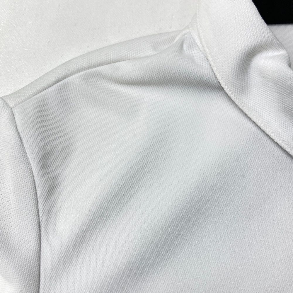 サイズ：L 8YARDS ハチヤーズ ハーフジップ 長袖ポロシャツ ホワイト系