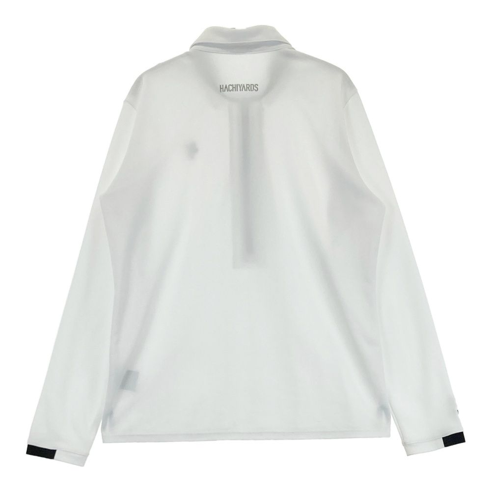 8YARDS ゴルフシャツ ホワイト Lサイズ サイズ：L 8YARDS ハチヤーズ ハーフジップ 長袖ポロシャツ ホワイト系