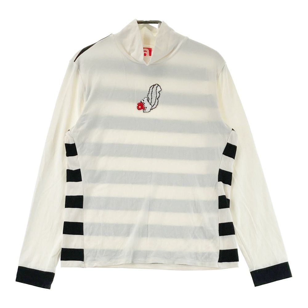 サイズ：40 ARCHIVIO アルチビオ ハイネック 長袖Tシャツ ビーズ刺繍