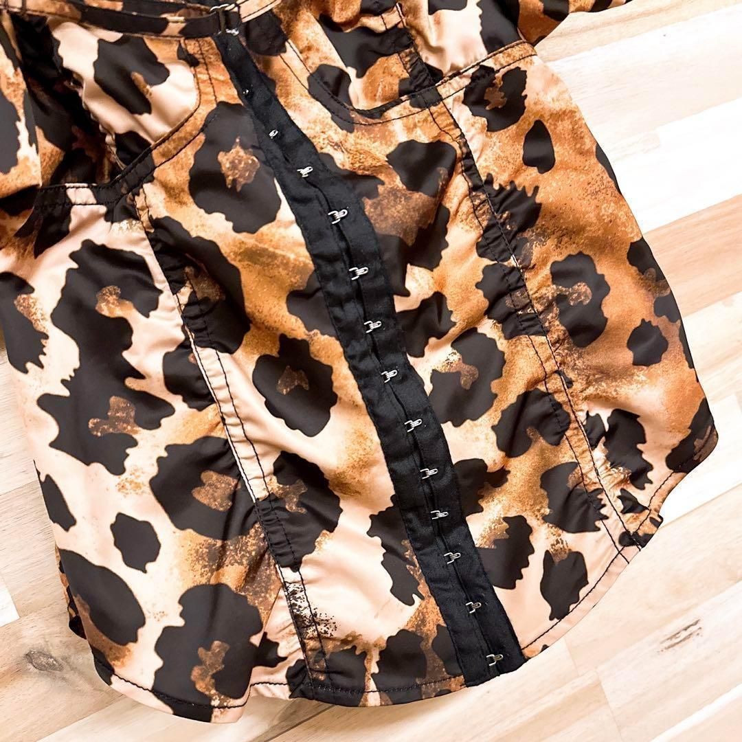 メゾン 豹柄レオパード オフショルダー コルセット ブラウス GINKGOPHARMACY_COM