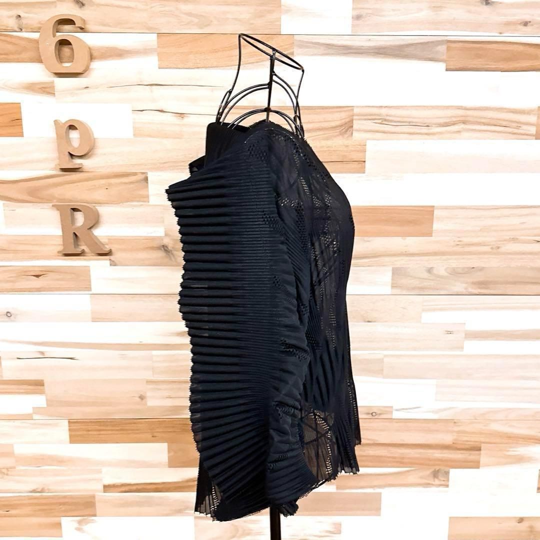 希少♡ミーイッセイミヤケ/me/シワ加工変形半袖ブラウス/カリフラワー