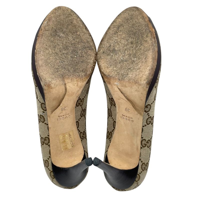 GGキャンバスオープントゥパンプス 260036