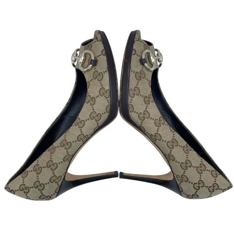 GGキャンバスオープントゥパンプス 260036