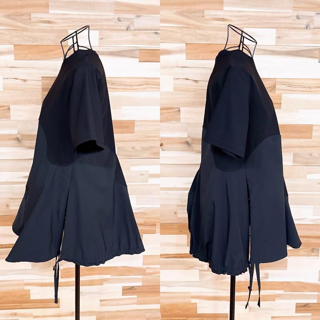 美品【アンスリード】ボリューム ウェーブ ライン ドッキング 半袖T