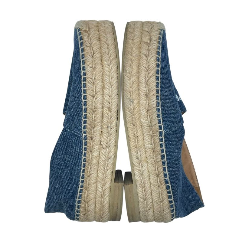 PRADA ロゴデニムエスパドリーユスリッポン