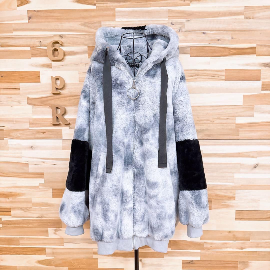 トラバストーキョー】ドリップ ボリューム ファー ブルゾン TRVS