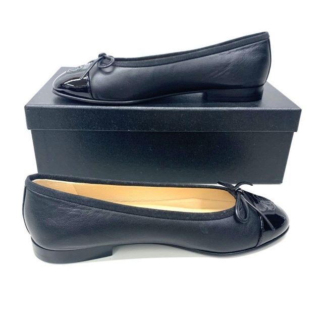 シャネル　バレリーナ 36.5 シャネル バレエシューズ バレリーナ ココ ラメ G02819 レディース