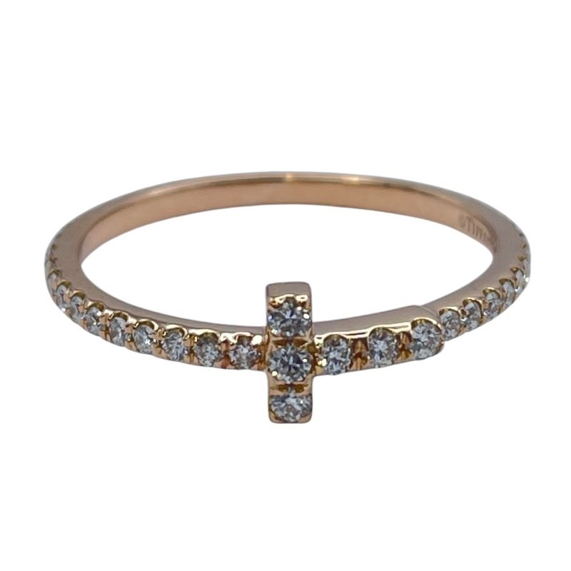 ティファニー TIFFANY＆CO Tワイヤーバンドリング ピンクゴールド Au 750 ジュエリー