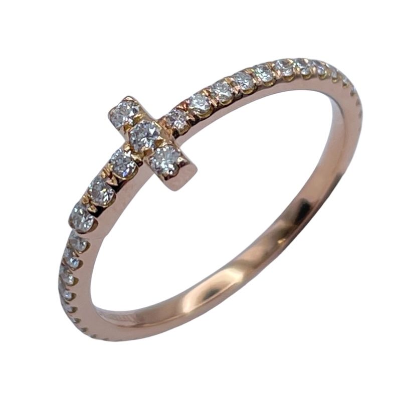 ティファニー TIFFANY＆CO Tワイヤーバンドリング ピンクゴールド Au750 ジュエリー