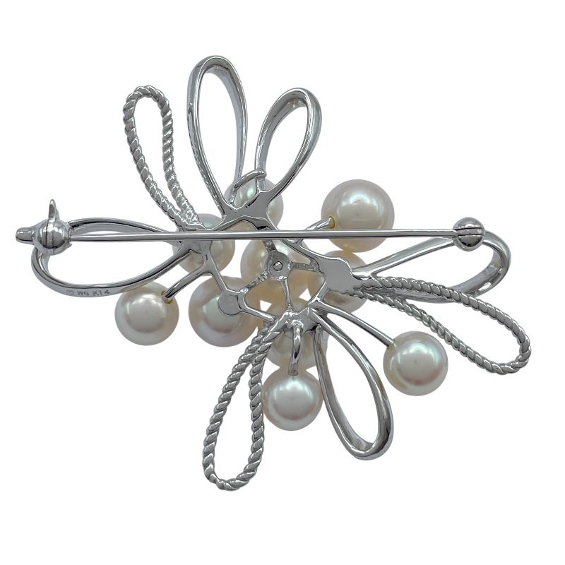 ミキモト ブローチ ホワイトゴールド K 14 WG ジュエリー