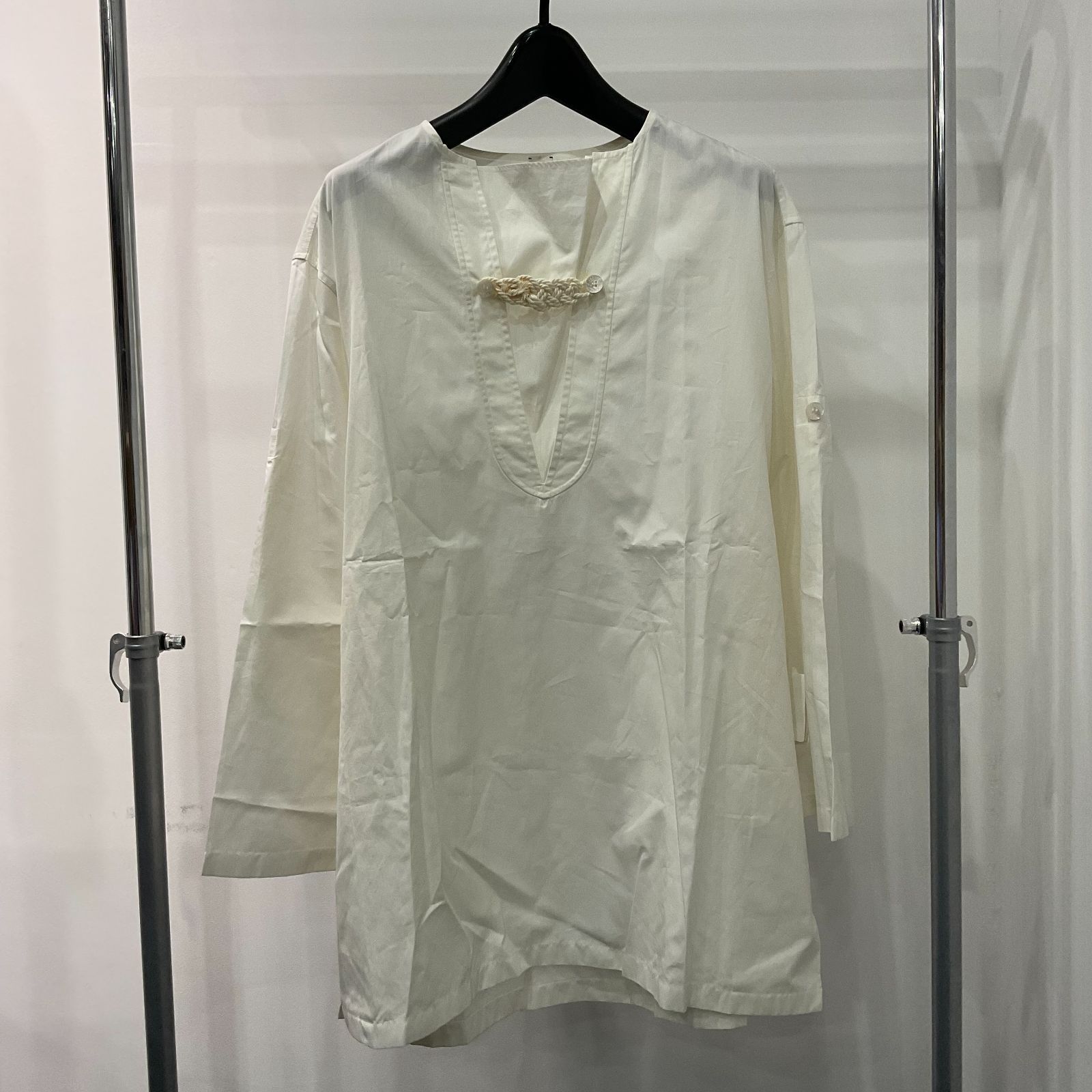 HERMES 23年製 セリエボタン ブラウス 34 シャツ D25064324