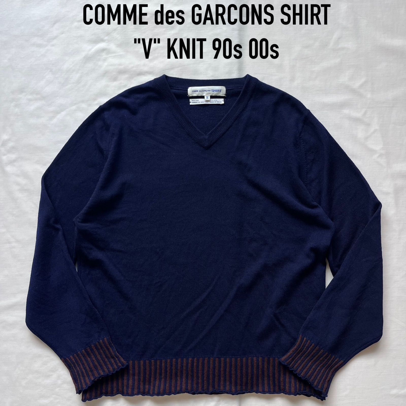 コムデギャルソンシャツ comme des garcons shirt vネックニット 90s 