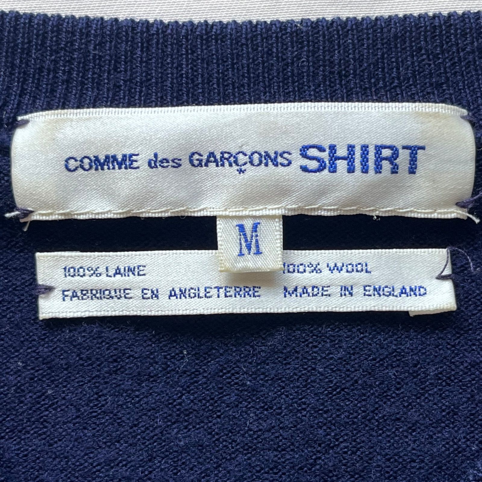 コムデギャルソンシャツ comme des garcons shirt vネックニット 90s
