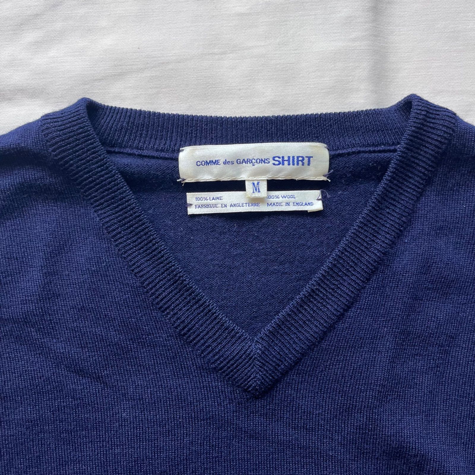 コムデギャルソンシャツ comme des garcons shirt vネックニット 90s
