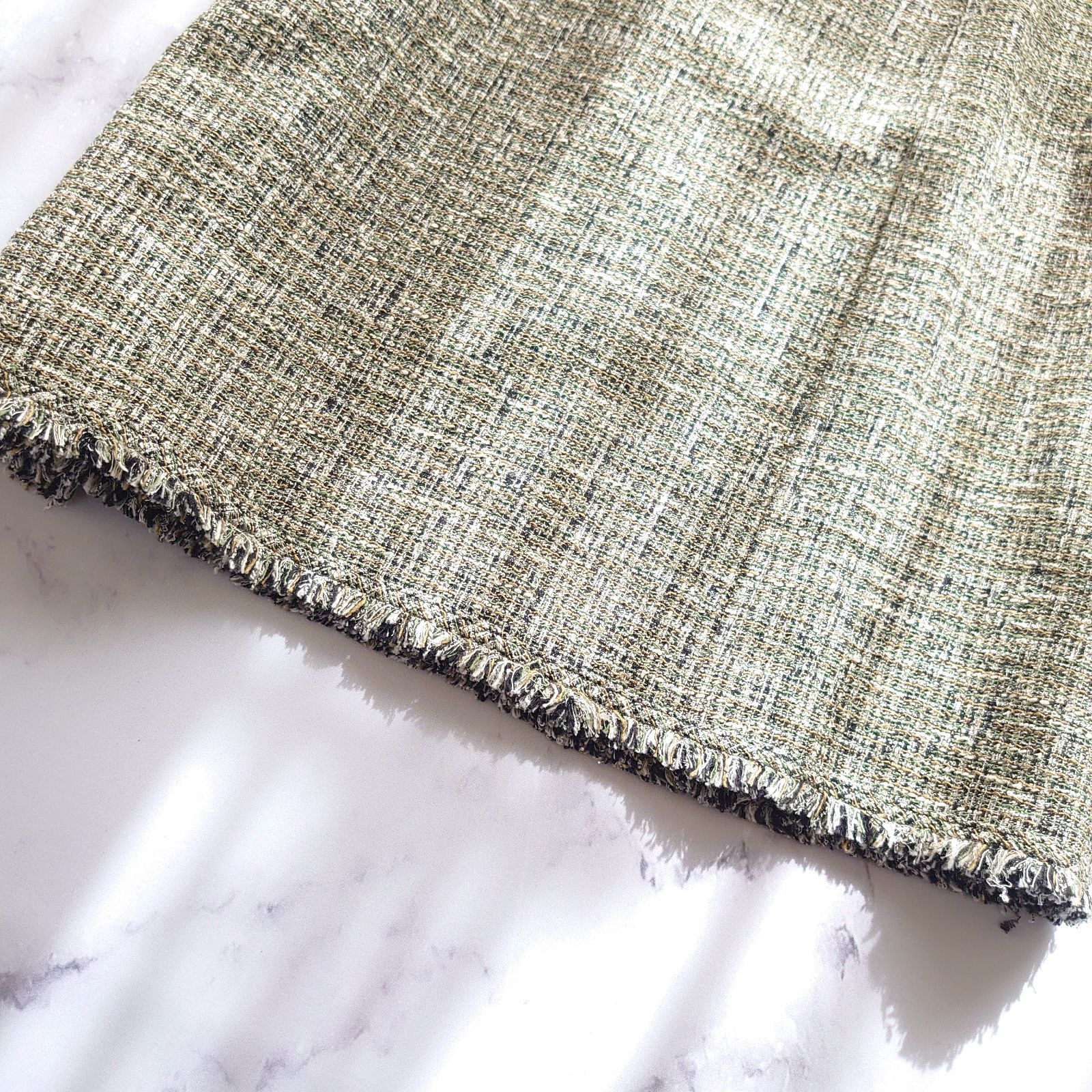 ツイードスカート ロゴ刻印