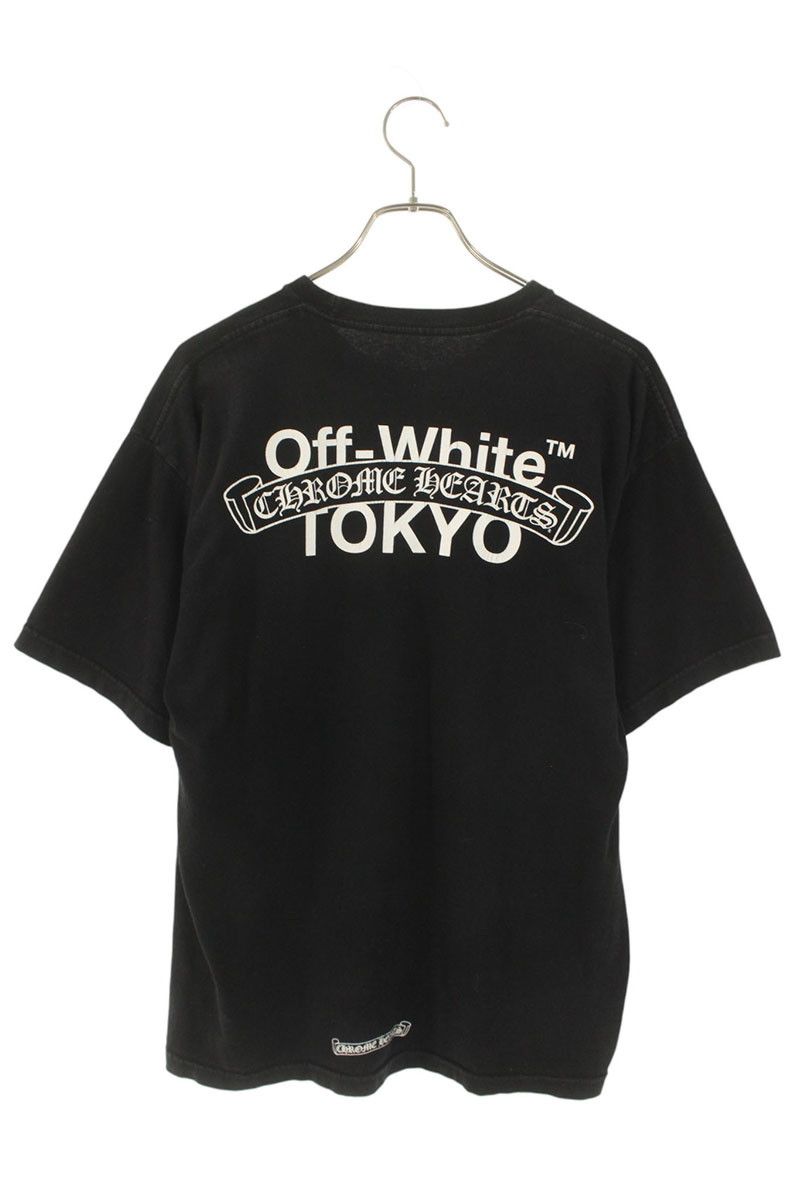 クロムハーツ オフホワイト M Tシャツ TOKYO限定 東京 CHROME HEARTS OFF-WHITE TOKYO T-SHIRT BLACK クロムハーツ/オフ