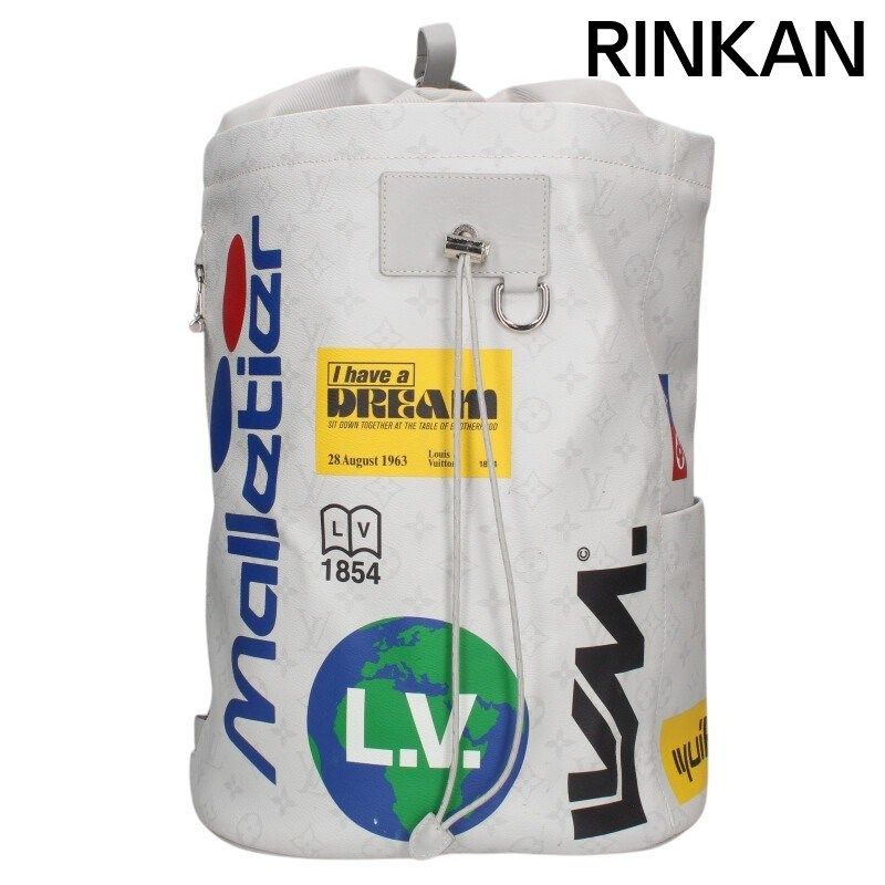 ルイヴィトン M44616 モノグラムホワイトチョークバックパック メンズ