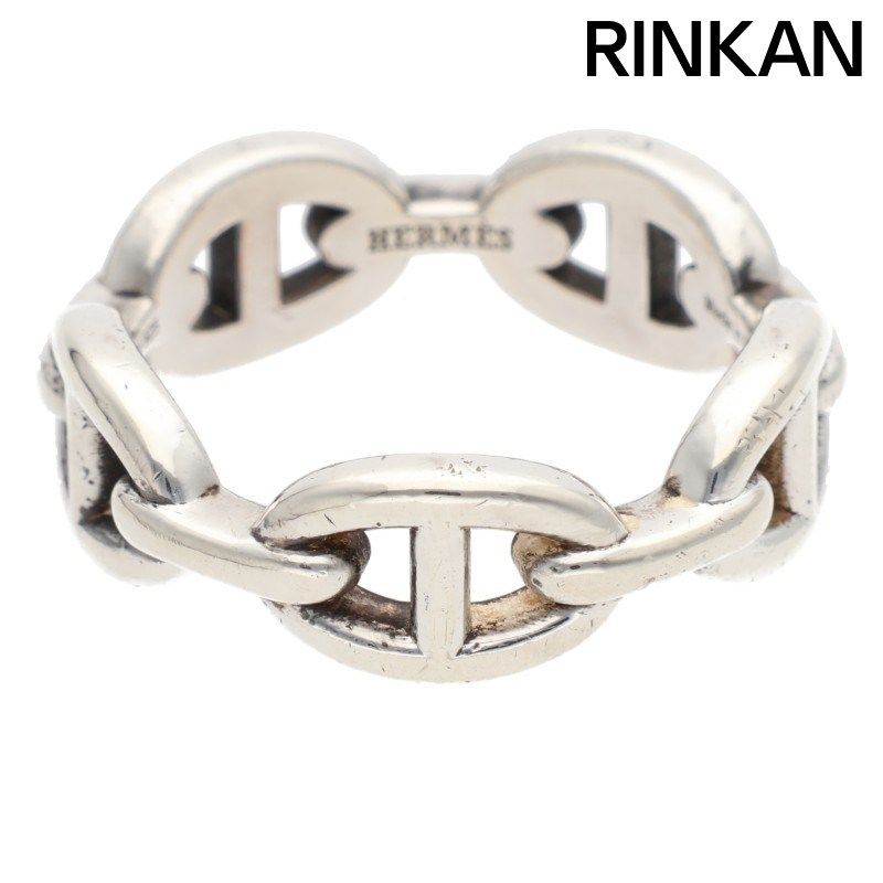 エルメス Chaine d Ancre Enchainee PM シェーヌダンクルアンシェネPMシルバーリング メンズ 59 18号