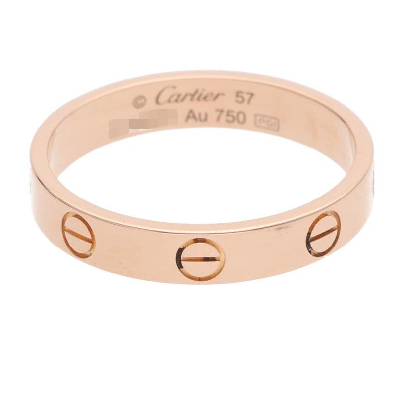カルティエ MINI LOVE RING ミニラブリング K 18 PGリング メンズ 16号 57