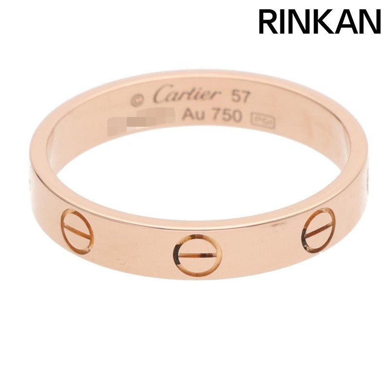 カルティエ MINI LOVE RING ミニラブリング K18PGリング メンズ 16号 57