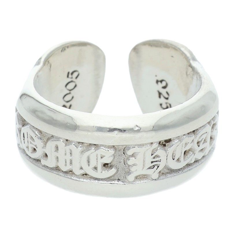 クロムハーツ SM SCROLL LABEL スモールスクロールラベル シルバーリング メンズ 7.5号