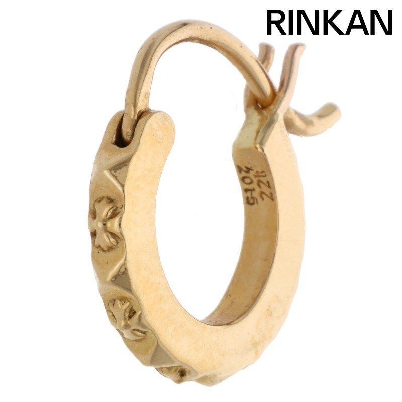 クロムハーツ 22 K HOOP TFP TINY ゴールドピアス メンズ