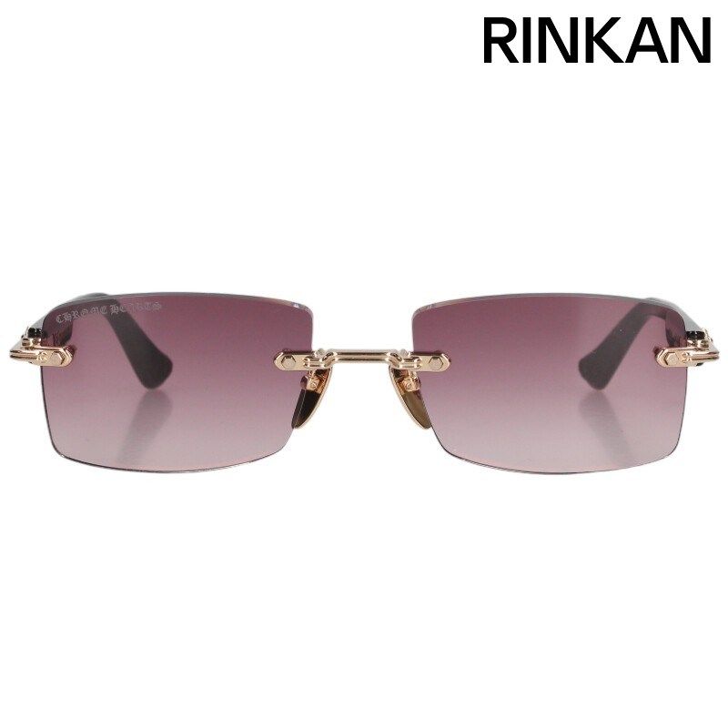 クロムハーツ DEEPII サイドフローラルクロスフレームレスサングラス メンズ 57 20-146