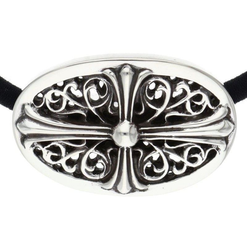 クロムハーツ HAIRBAND TNY OVL/クラシックオーバルヘアゴム シルバー