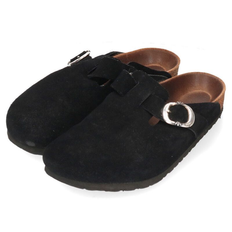 クロムハーツ ×ビルケンシュトック BIRKENSTOCK BOSTON ボストンガンスリンガーレザーサンダル メンズ 41