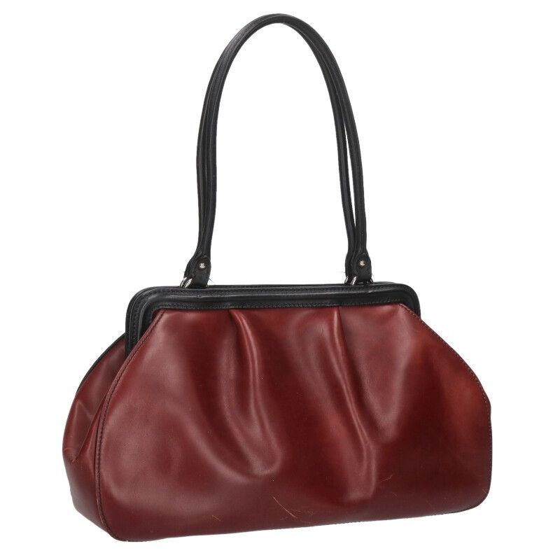 ✨極希少✨ミュウミュウ ハンドバッグ がま口 ロゴ型押し アーカイブ レザー ✨極希少✨ミュウミュウ ハンドバッグ がま口 ロゴ型押し アーカイブ