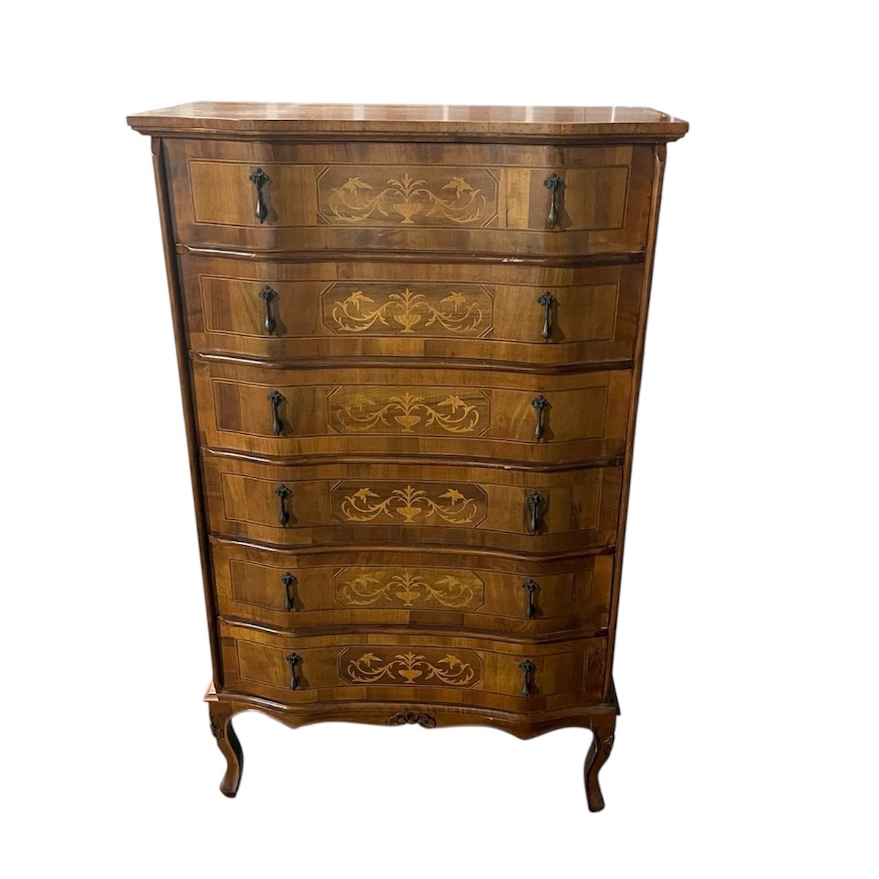 ☆イタリア製 6段☆アンティーク キャビネット 猫足 チェスト 引き出し