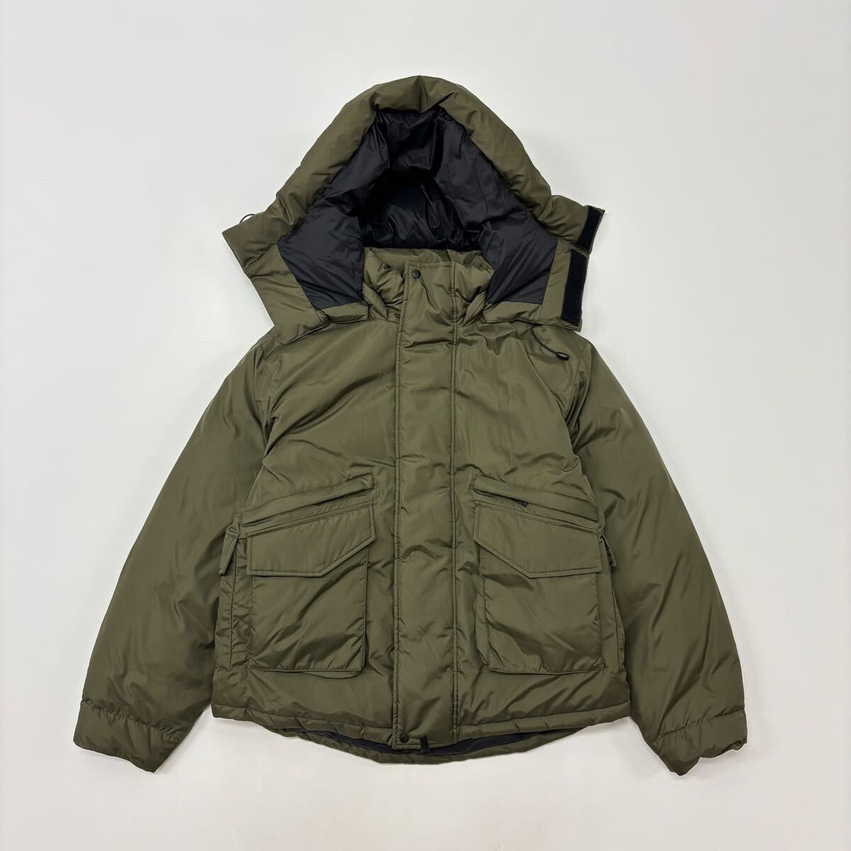 ダウンジャケット　カーキ yield ミリタリー ダウン ジャケット カーキ 系 サイズ M 711-0020