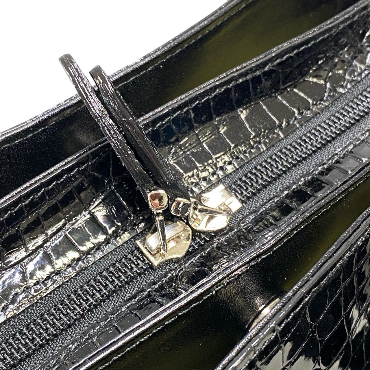 【美品 JRA公認】サンポウ ハンドバッグ クロコダイル シャイニー リアル gk16《極美品》 sanpo サンポー JRA認定 シャイニングクロコ