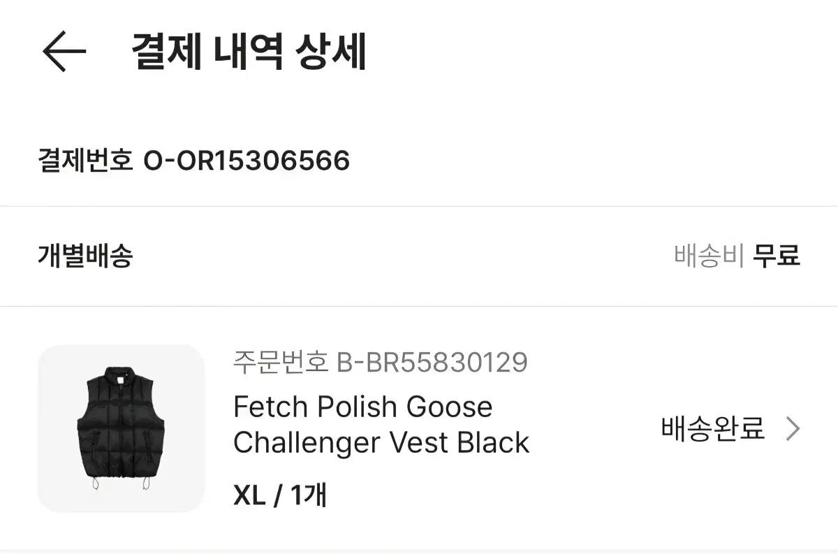 パッチ Fetch ポリッシュ グース チャレンジャー ベスト ブラック XL