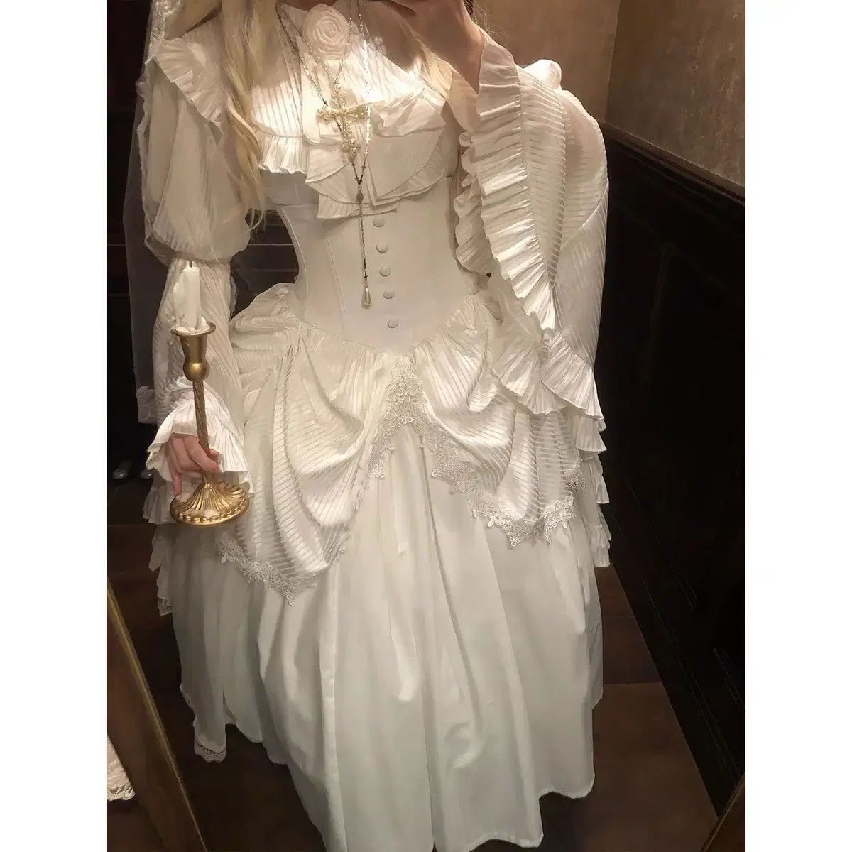  ロリータ ファッション ワンピース ドレス コスプレ 長袖 七分袖 ミニワンピース