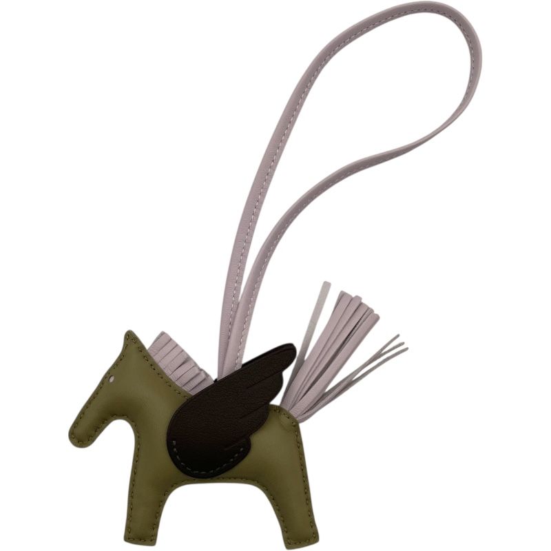 エルメス HERMES ロデオペガサスPM B刻 ベージュマルファ モーヴペール モカ アニョーミロ レディース チャーム