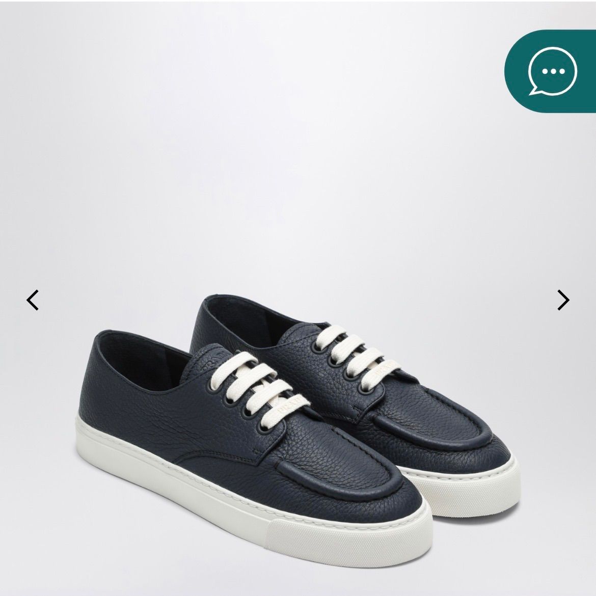 ブルーのバルチックハンマードレザースニーカー